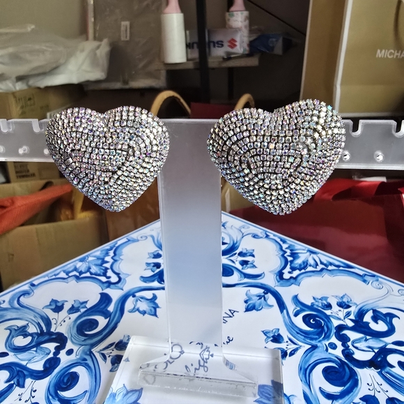 Sparkling Heart Earrings Accesories - Picture 1 of 6